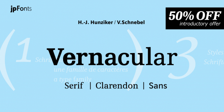 Vernacular Clarendon font preview
