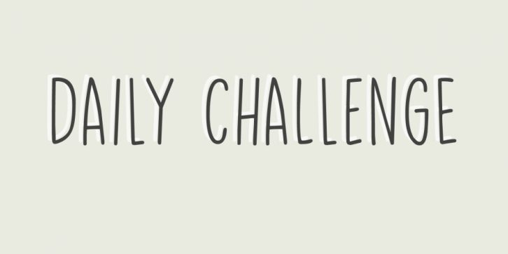 Daily Challenge font preview