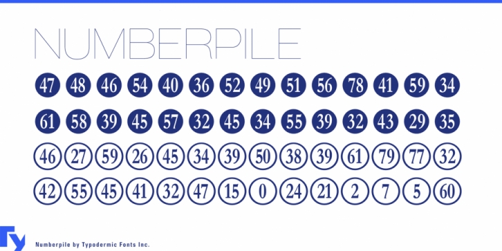 Numberpile font preview