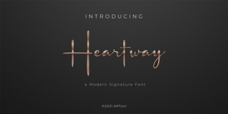 Heartway font preview