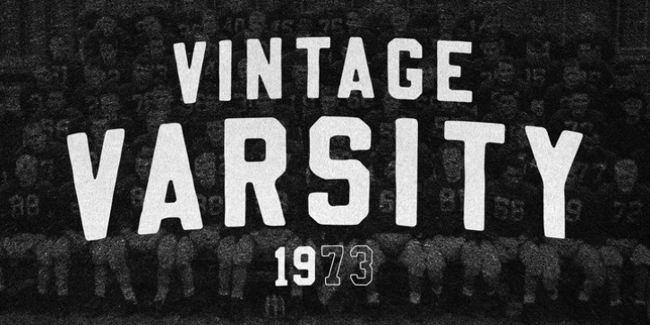 Vintage Varsity font preview