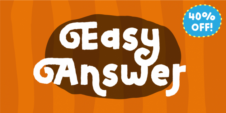 Easy Answer font preview