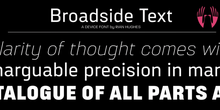 Broadside Text font preview