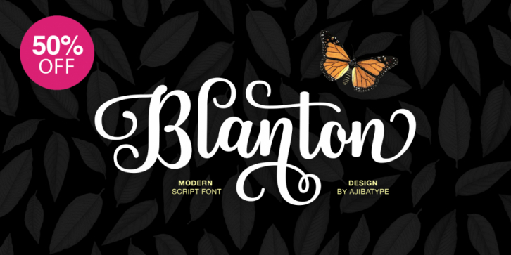 Blanton Script font preview