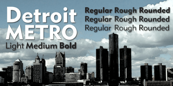 Detroit Metro font preview