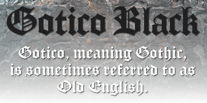 Gotico Black font preview