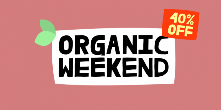 Organic Weekend font preview