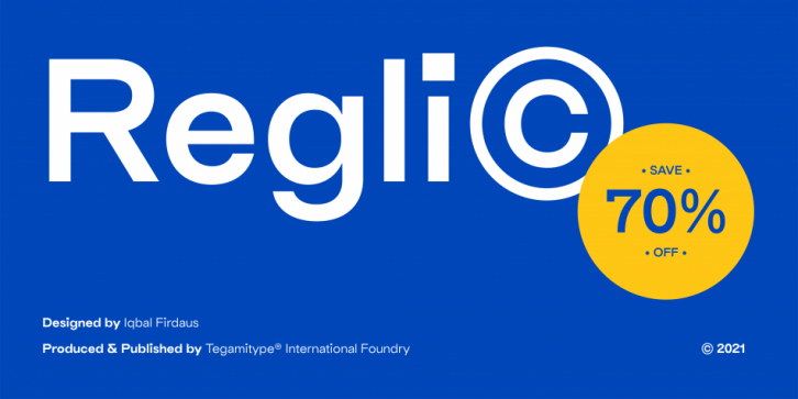 TG Reglic font preview