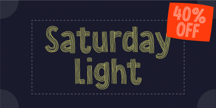 Saturday Light font preview