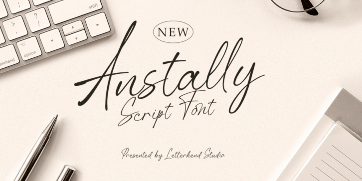 Anstally Script font preview