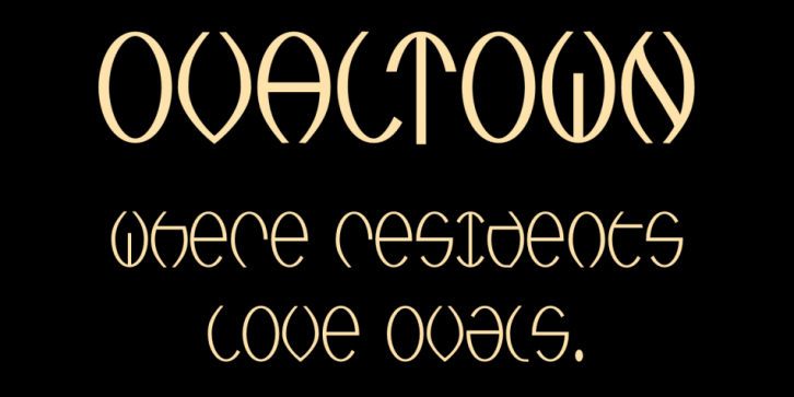 Ovaltown font preview