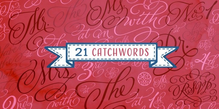 Adorn Catchwords Smooth font preview