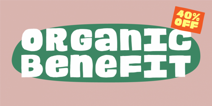 Organic Benefit font preview