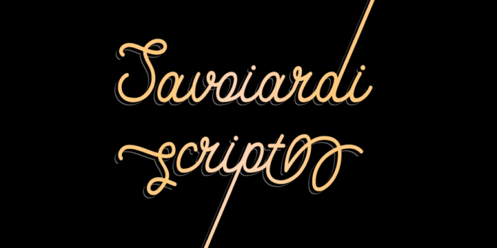 Savoiardi font preview