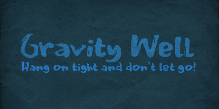 Gravity Well font preview