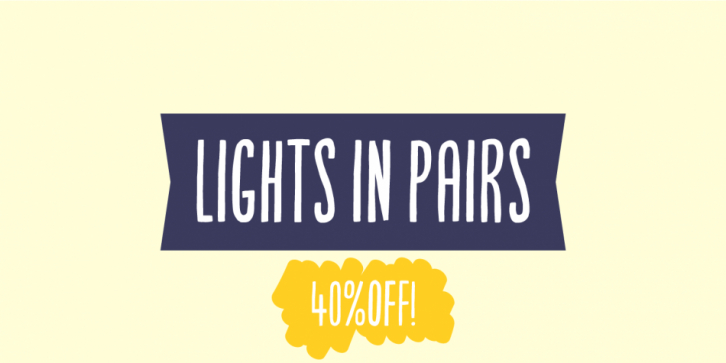 Lights in Pairs font preview