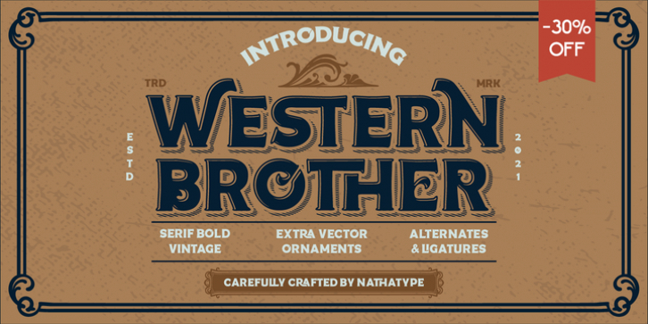 Western Brother font preview