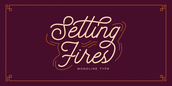 Setting Fires font preview