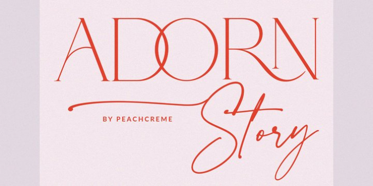 Adorn Story font preview
