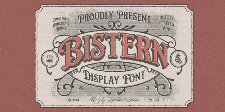 Bistern font preview