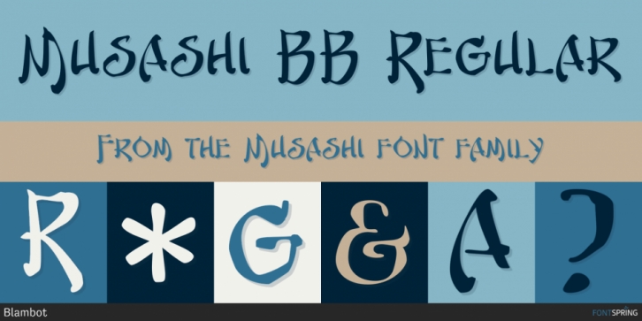 Musashi font preview