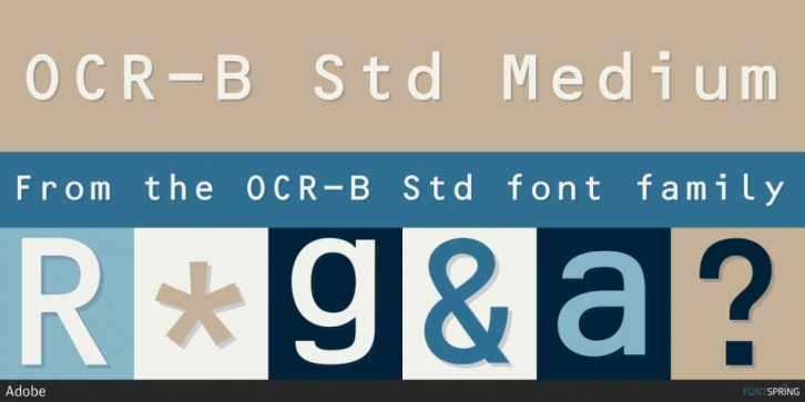 OCR-B Std font preview
