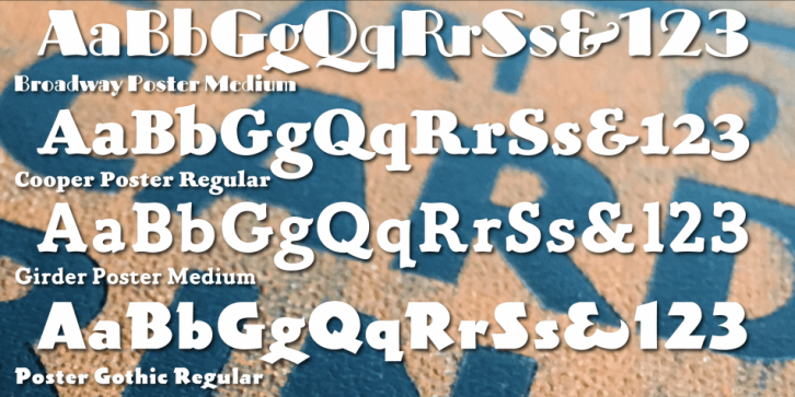 Cooper Poster font preview