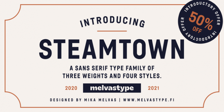 Steamtown font preview