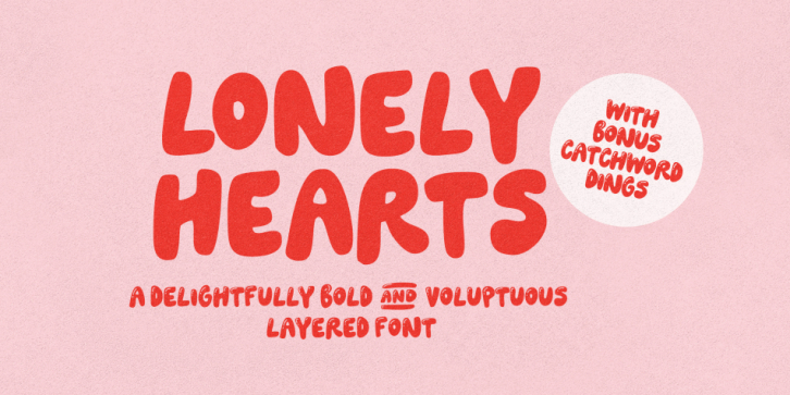 Lonely Hearts font preview