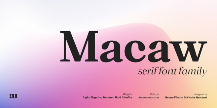 Macaw font preview