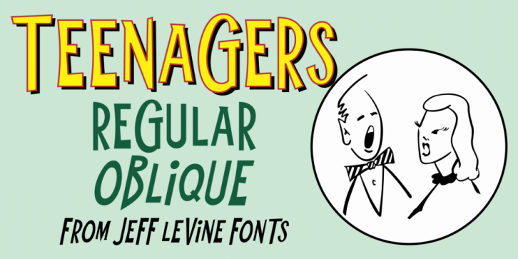 Teenagers JNL font preview