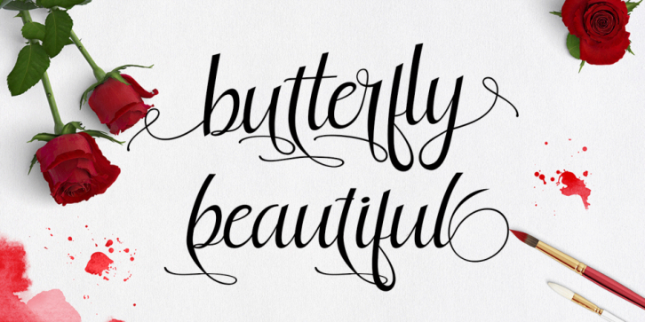 Butterfly Beautiful font preview