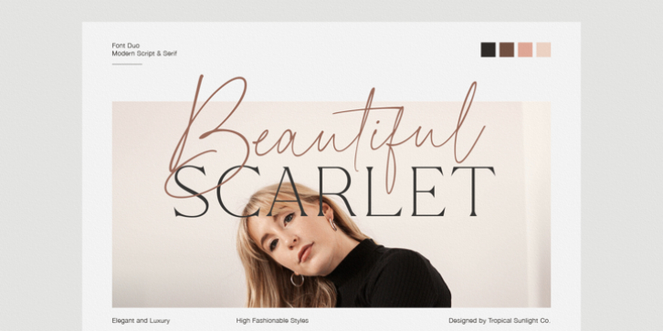 Beautiful Scarlet font preview