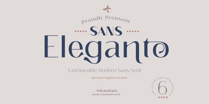 Eleganto Sans font preview