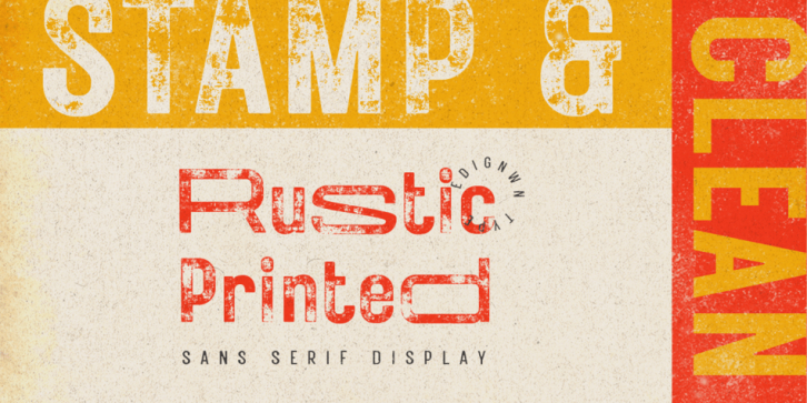 Rustic Printed font preview