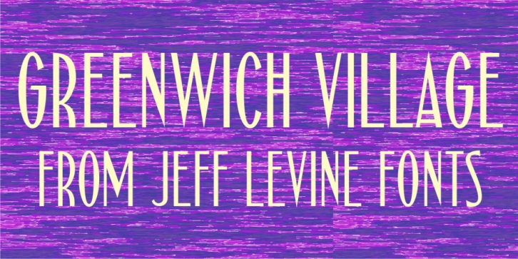 Greenwich Village JNL font preview