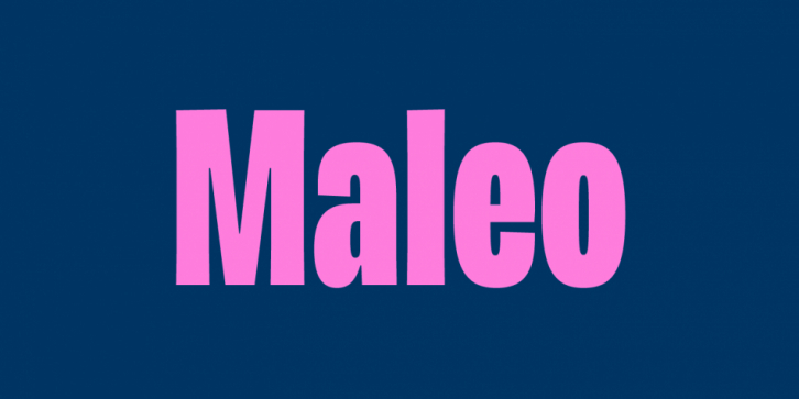 Maleo font preview