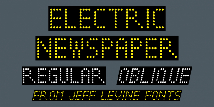 Electric Newspaper JNL font preview