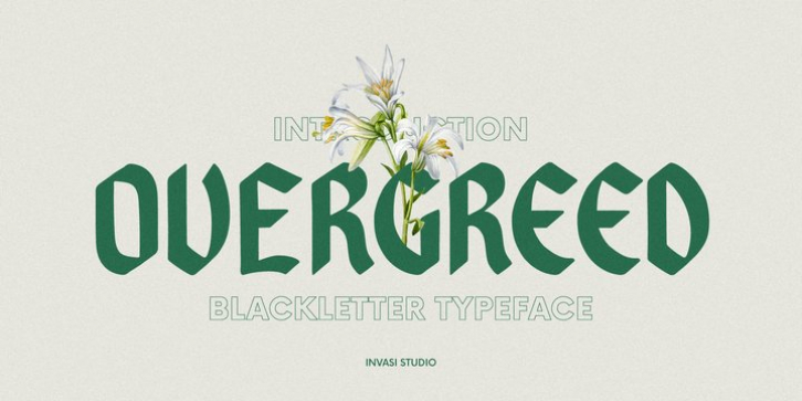 Overgreed font preview