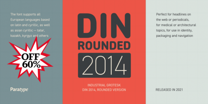 DIN 2014 Rounded font preview