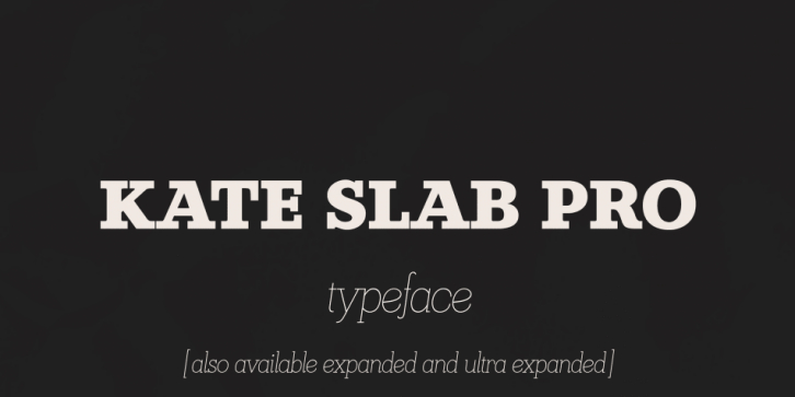 Kate Slab Pro font preview