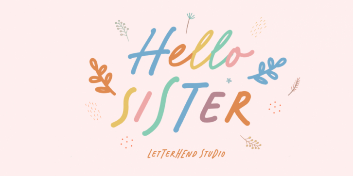 Hello Sister font preview