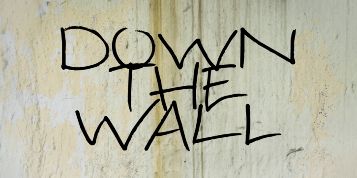 Down The Wall font preview