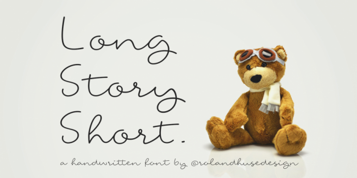 Long Story Short font preview