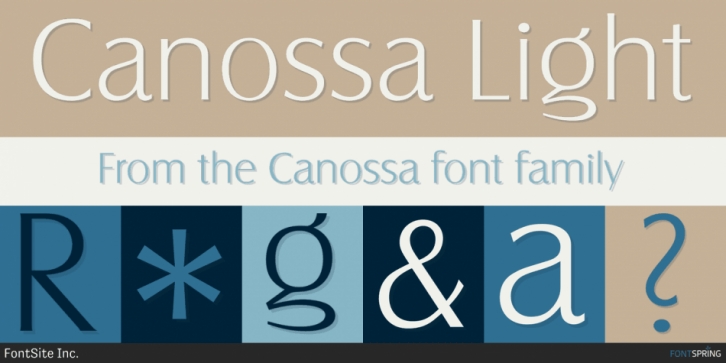 Canossa font preview