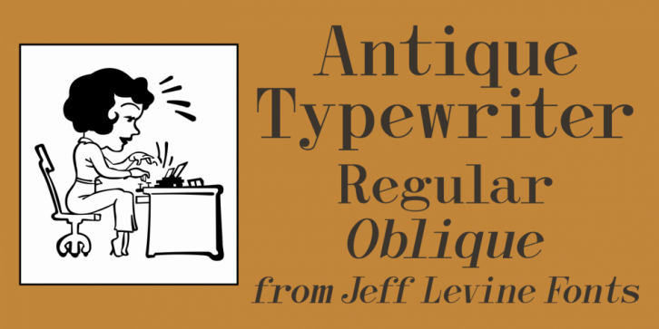 Antique Typewriter JNL font preview