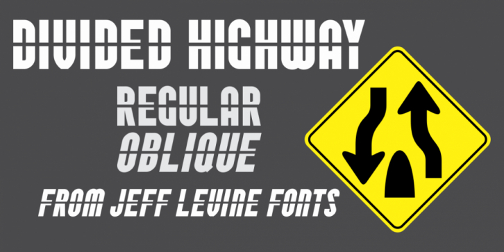 Divided Highway JNL font preview