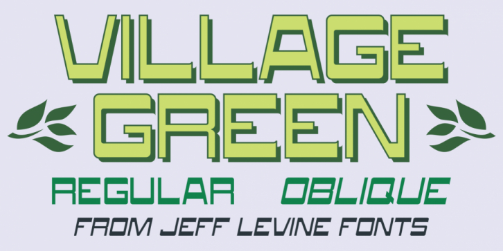 Village Green JNL font preview