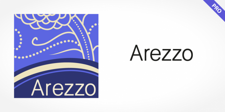 Arezzo Pro font preview