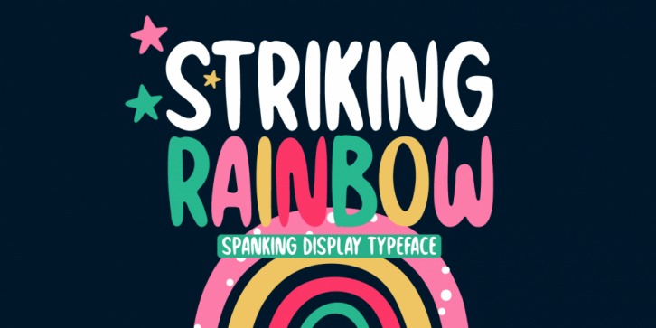 Striking Rainbow font preview